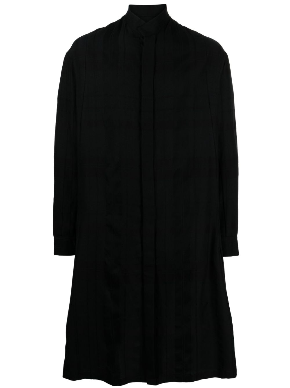Longline button-up shirt - Black