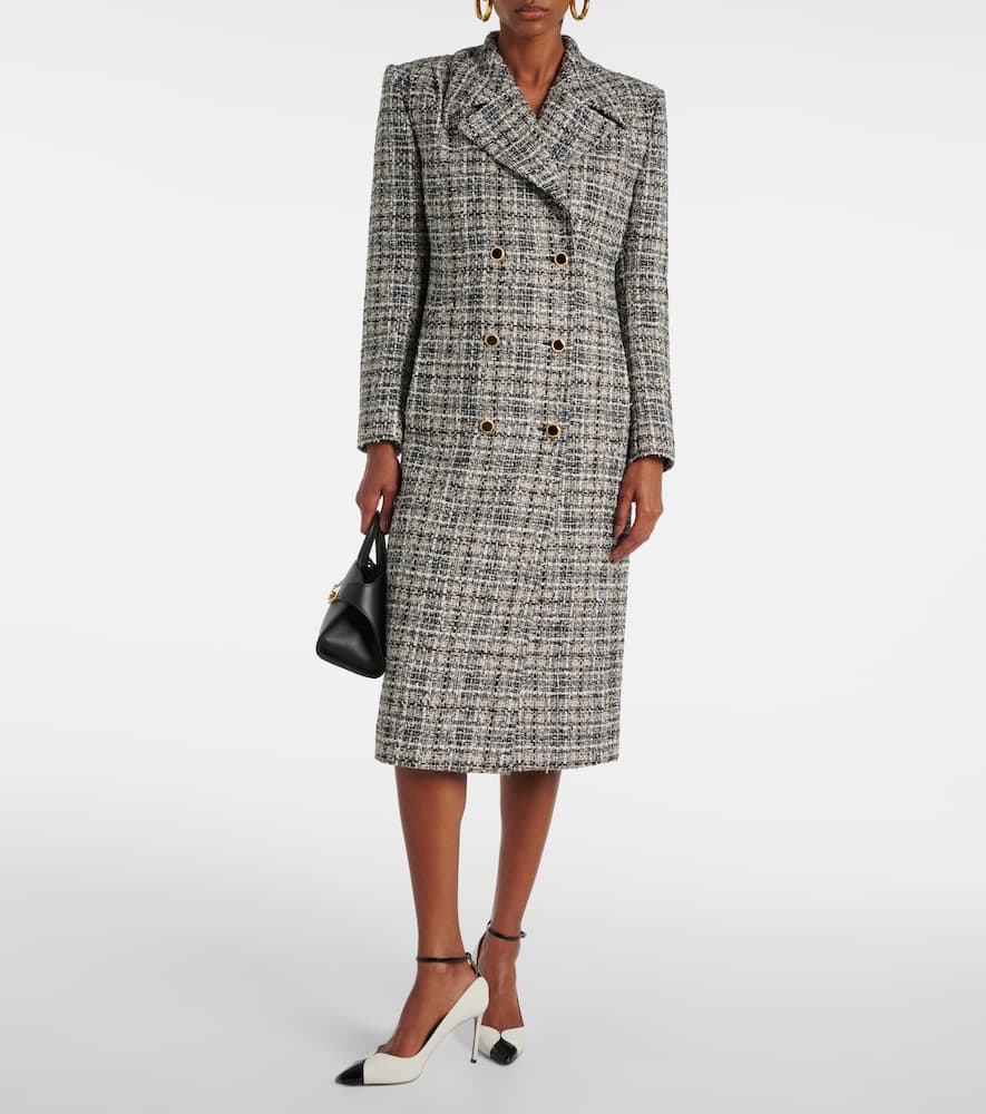Lurex tweed coat