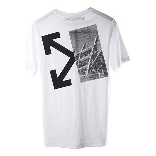 C/O Virgil Abloh Men'S White Splitted Arrows Over Tee