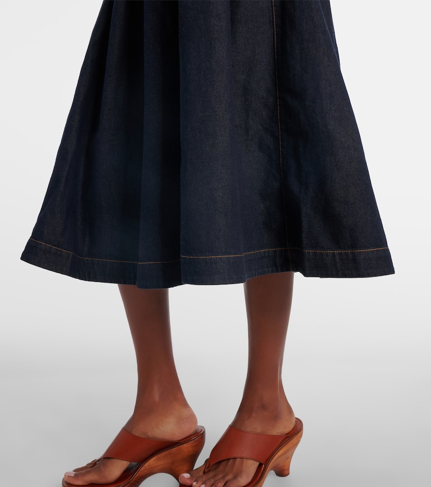 Denim midi dress
