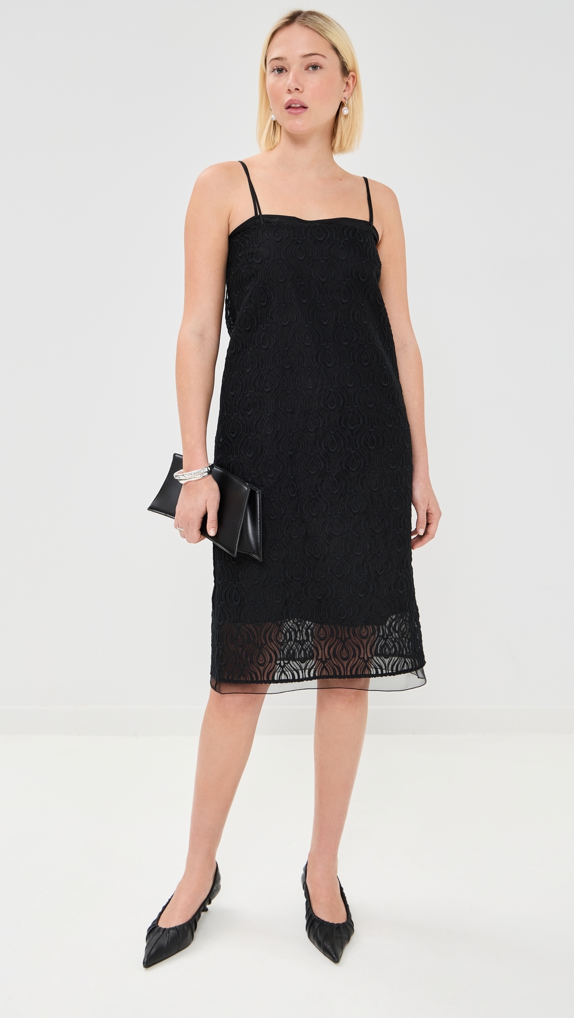 Embroidered Dress Black