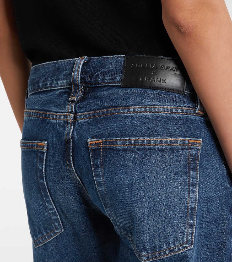 The Gray low-rise wide-leg jeans