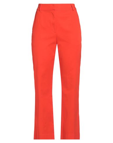 Purotatto Woman Pants Tomato red Size 6 Cotton, Elastane