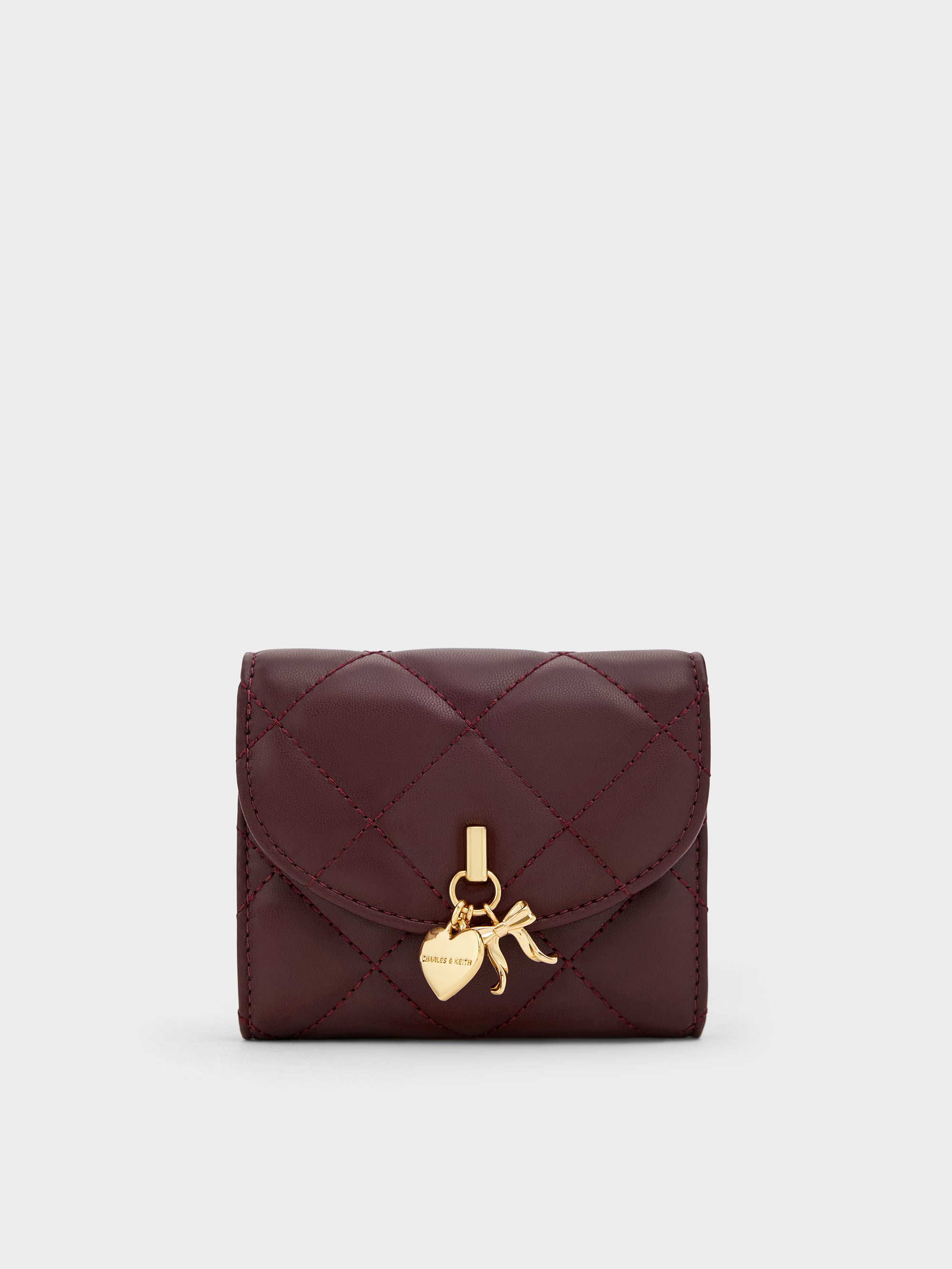 Charles & Keith - Arrietty Quilted Curved-Flap Wallet