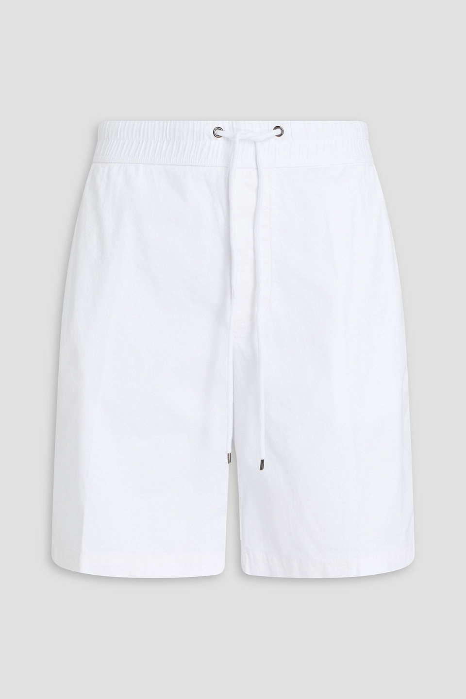 Cotton-blend drawstring shorts - White - 0
