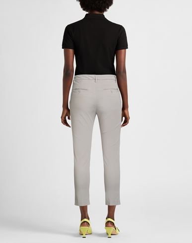 Woman Pants Light grey Size 32 Cotton, Lyocell, Elastane