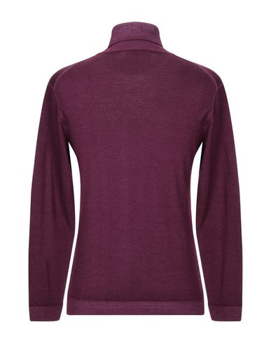 Man Turtleneck Plum Size L Merino Wool