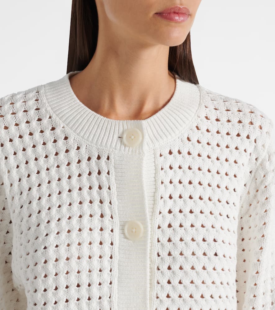 Bettina open-knit cotton-blend cardigan