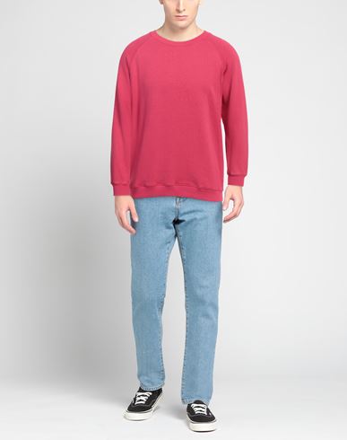Man Sweatshirt Fuchsia Size S Hemp, Cotton