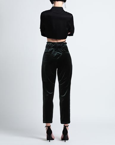 Woman Pants Dark green Size 4 Polyester, Elastane