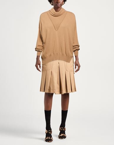 Woman Turtleneck Light brown Size L Viscose, Polyamide, Wool, Cashmere