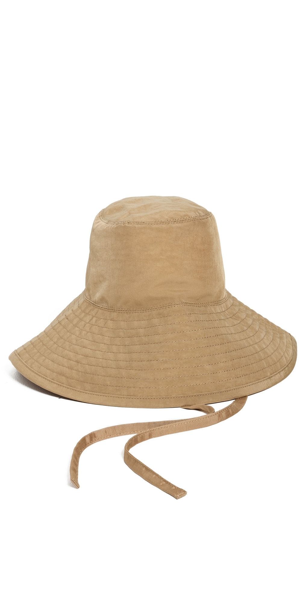 Loeffler Randall Hannah Washed Nylon Bucket Hat Parchment Washed Nylon One Size