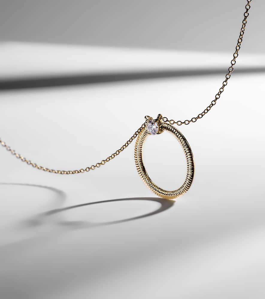Prince 14kt gold necklace with diamonds