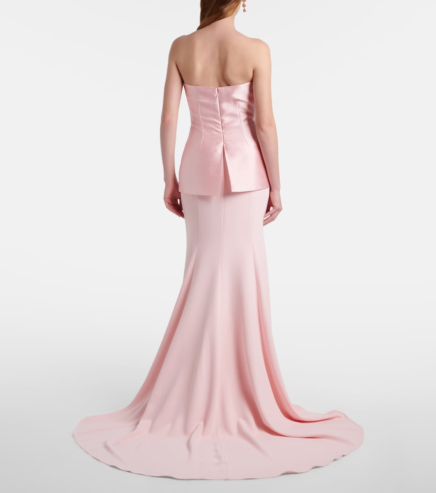 Alia strapless satin gown