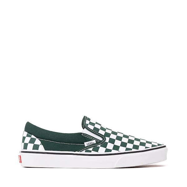 Vans Classic Slip-On Checkerboard Skate Shoe - Emerald