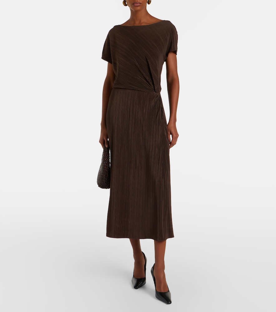 Pleated midi dress