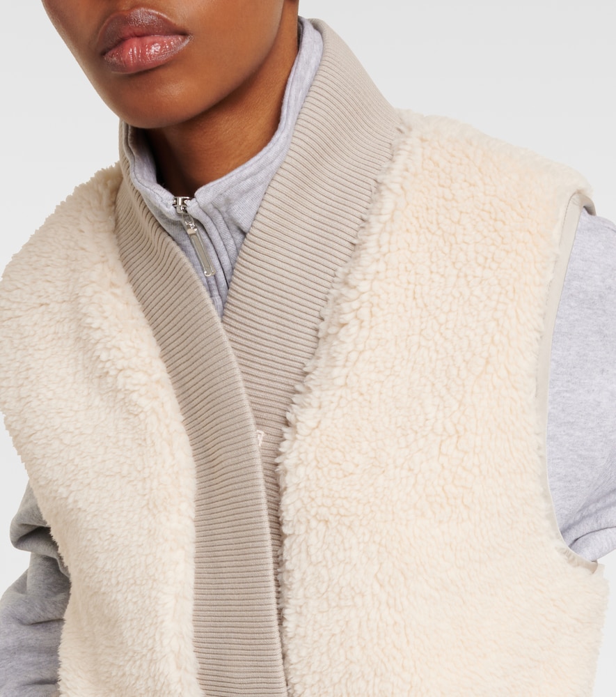 Covey reversible faux-shearling gilet