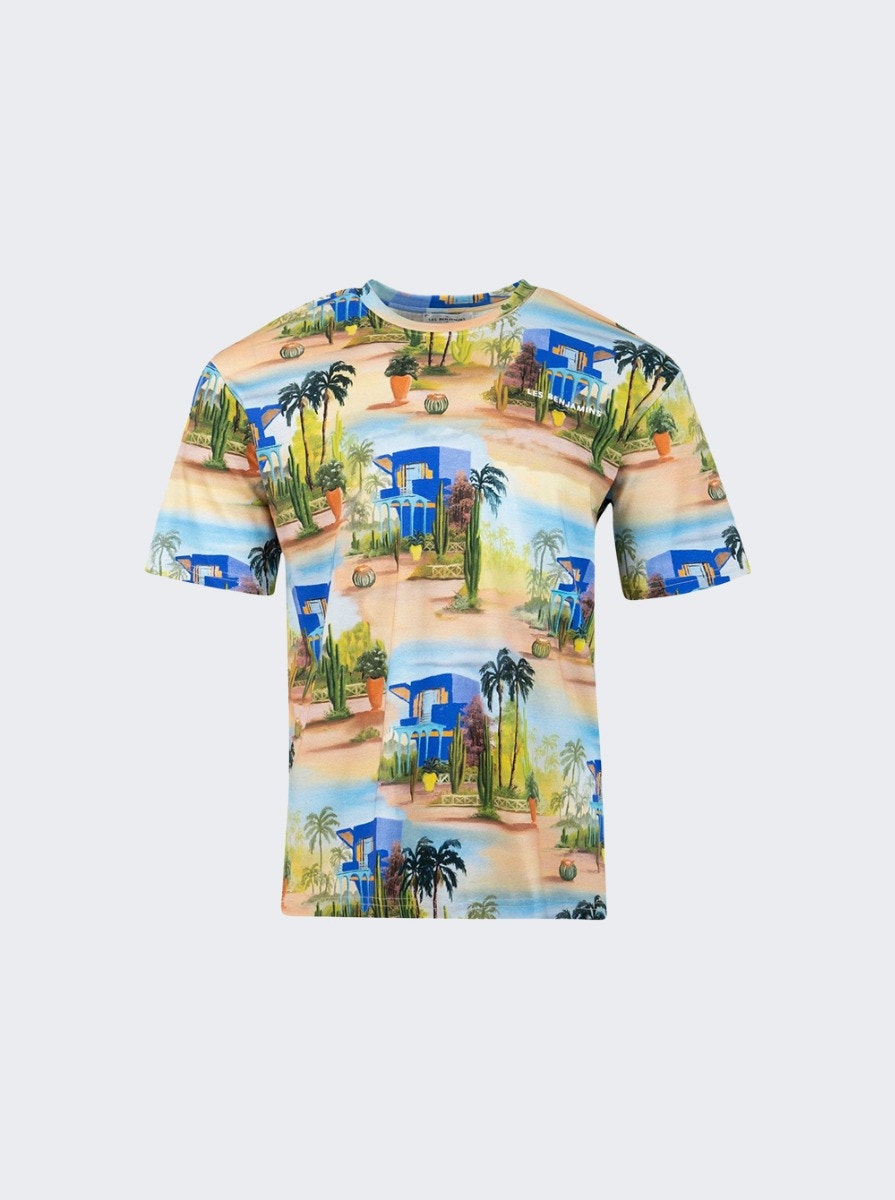 Graphic-print cotton T-shirt - Blue
