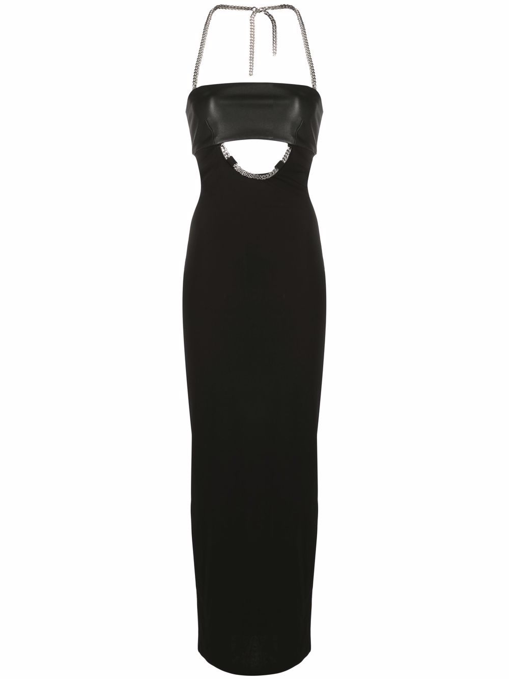 Cut-out fitted maxi dress - Black