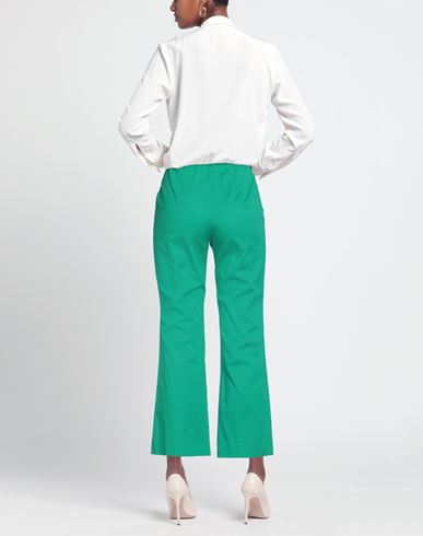 Purotatto Woman Pants Green Size 6 Cotton, Elastane