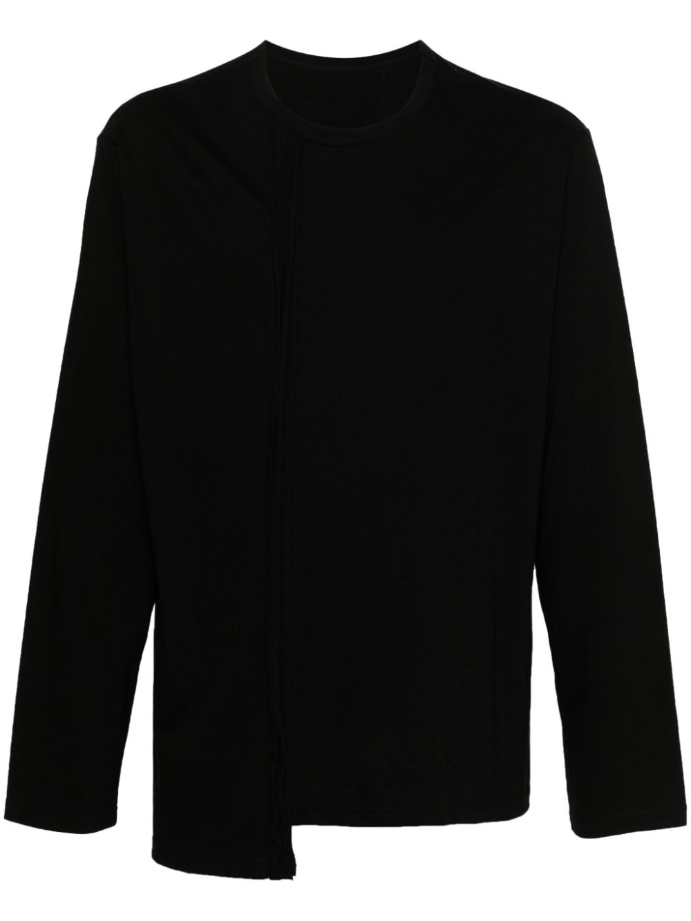 Vertical-panel jersey T-shirt - Black