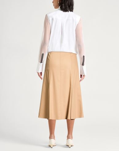 Woman Midi skirt Camel Size 4 Wool, Cashmere, Elastane