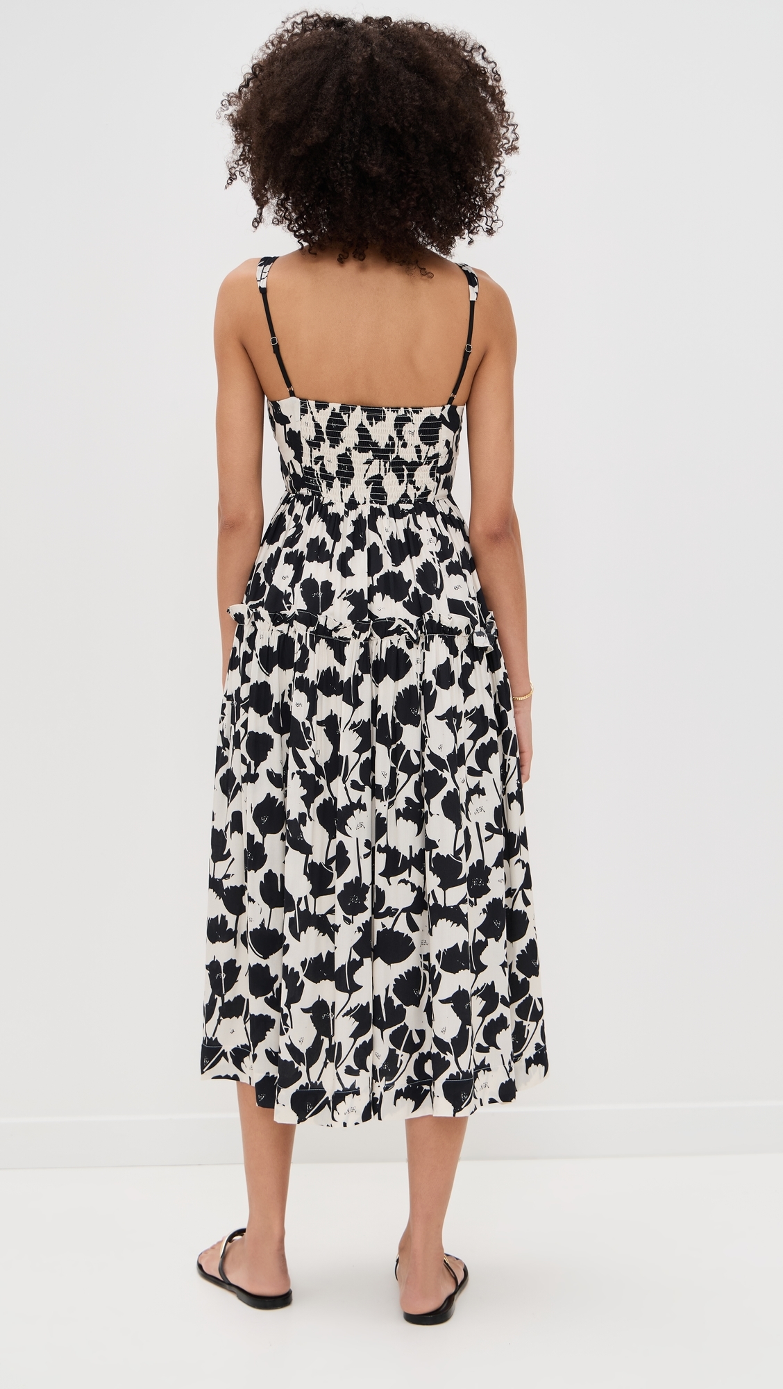 En Saison Laurel Midi Dress Ivory Black