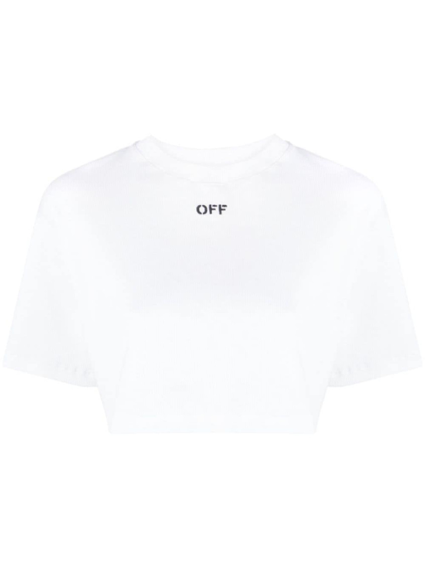 Off-Stamp cropped T-shirt