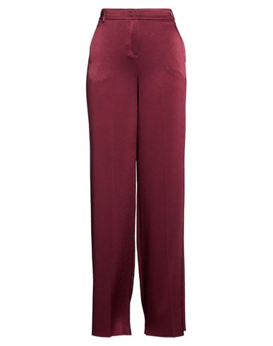 Woman Pants Burgundy Size 8 Triacetate, Polyester