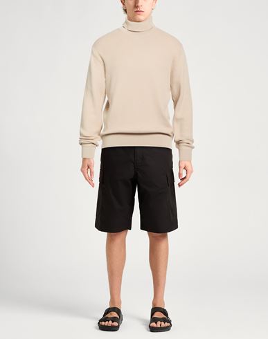 Man Turtleneck Beige Size M Cotton, Nylon