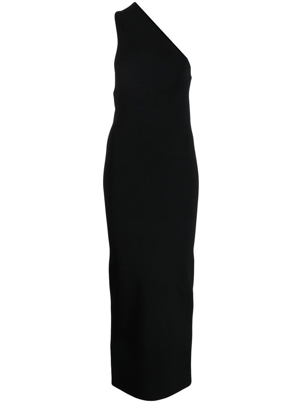 Persephone one-shoulder midi dress - Black