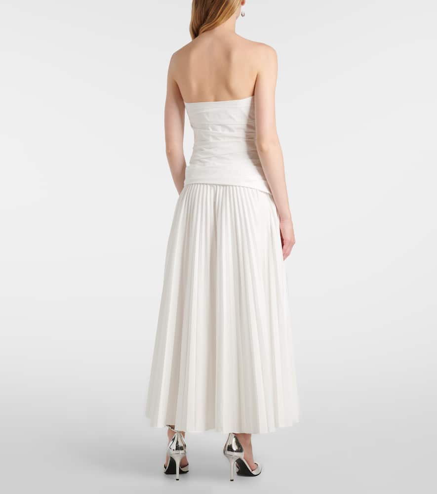 Arie strapless cotton-blend midi dress