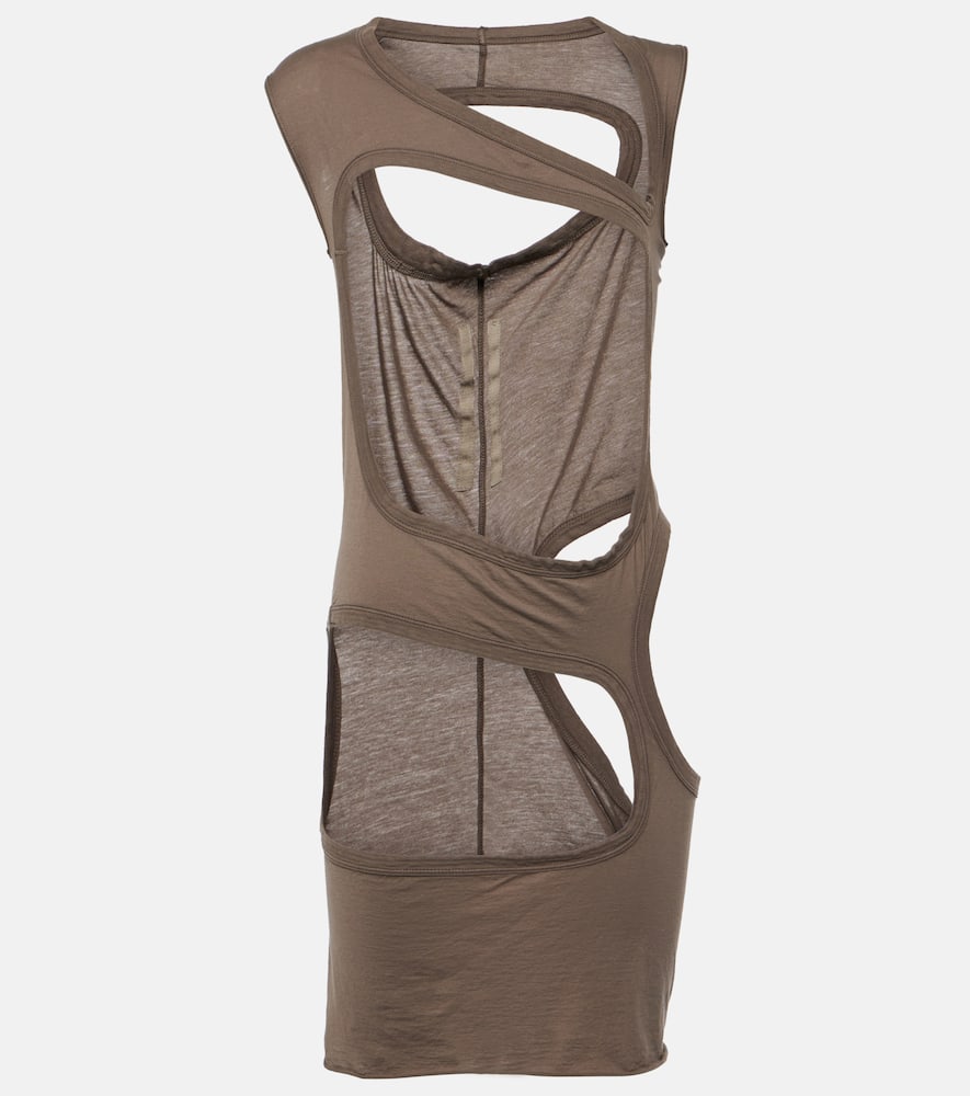 DRKSHDW cutout cotton jersey top