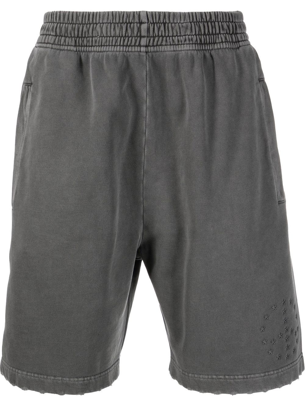 Straight-leg organic cotton shorts - Grey