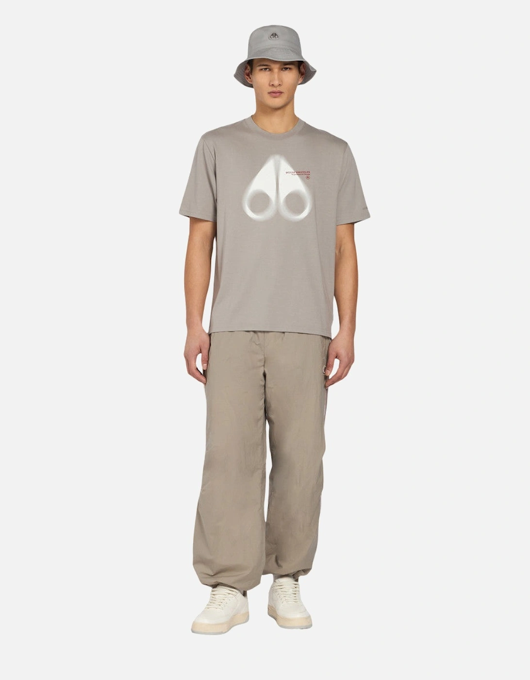 Men's Moose Knuckles Maurice Tee 1456 Dusk - Grey - Size: 44/Regular