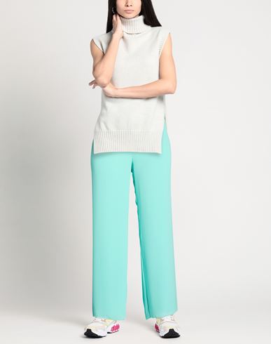 Woman Pants Light green Size 10 Polyester