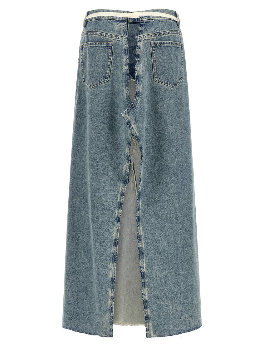 Raw Hem Denim Skirt