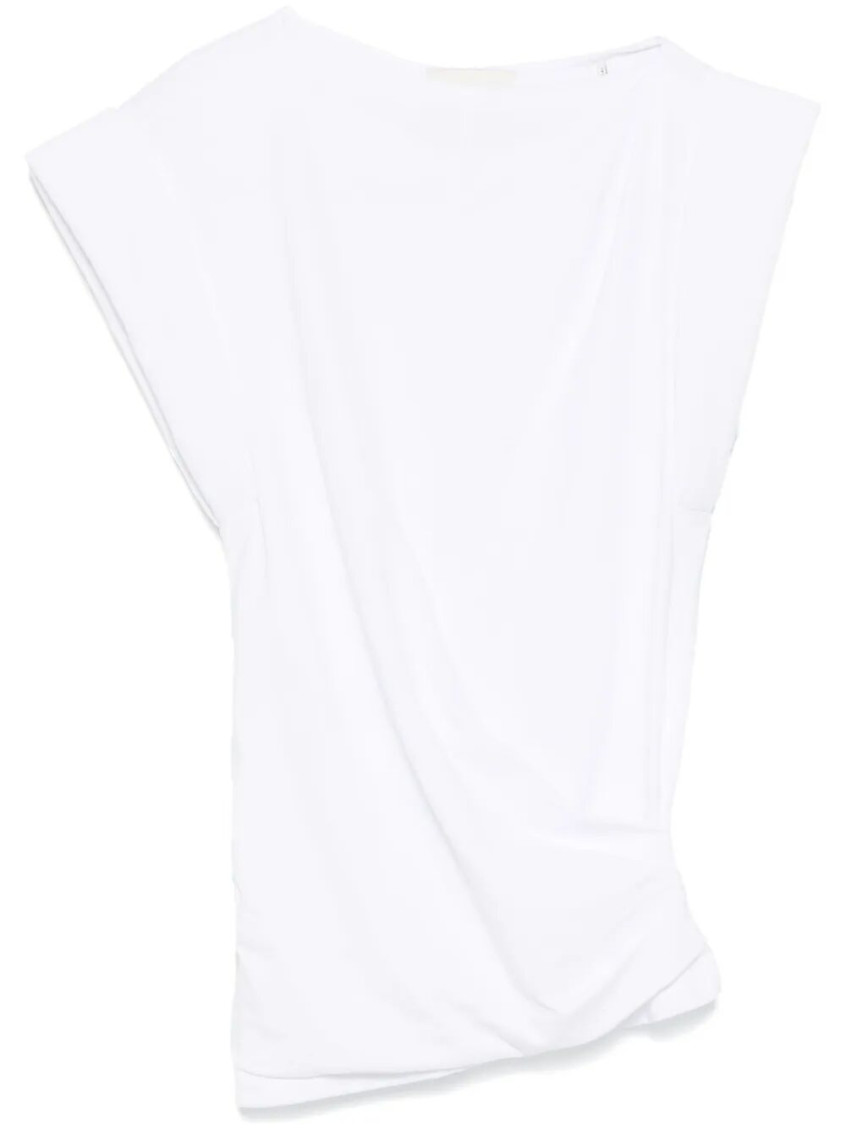 Maisan Draped Cotton T-Shirt
