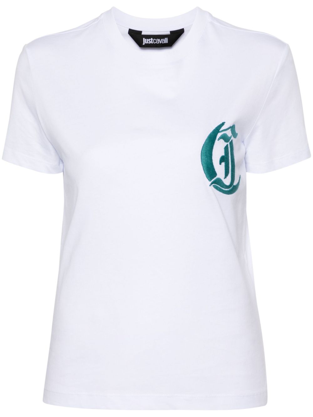 Logo-embroidered cotton T-shirt - White