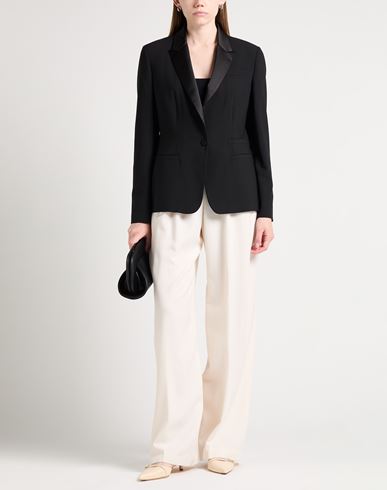 Woman Blazer Black Size 8 Polyester, Virgin Wool, Elastane