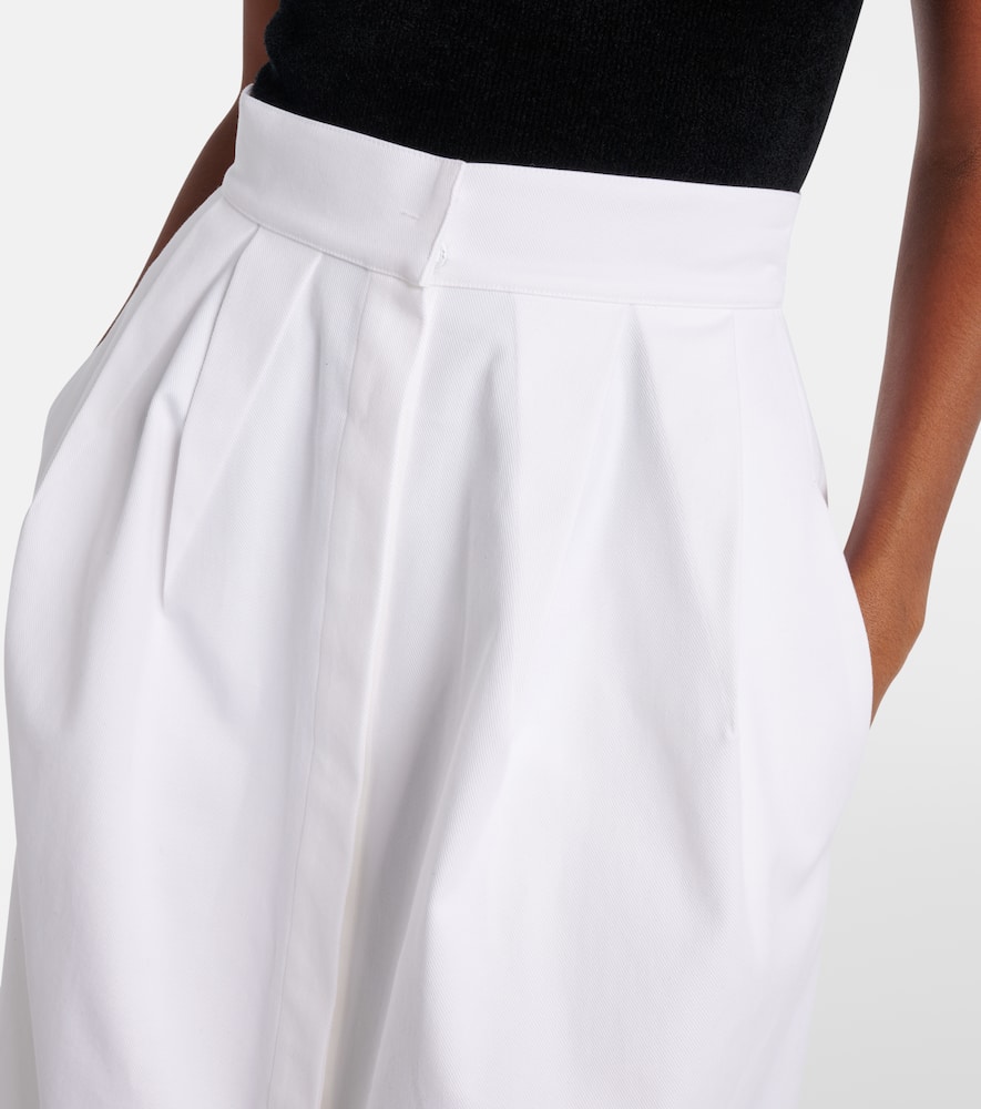 Cotton-blend gabardine maxi skirt