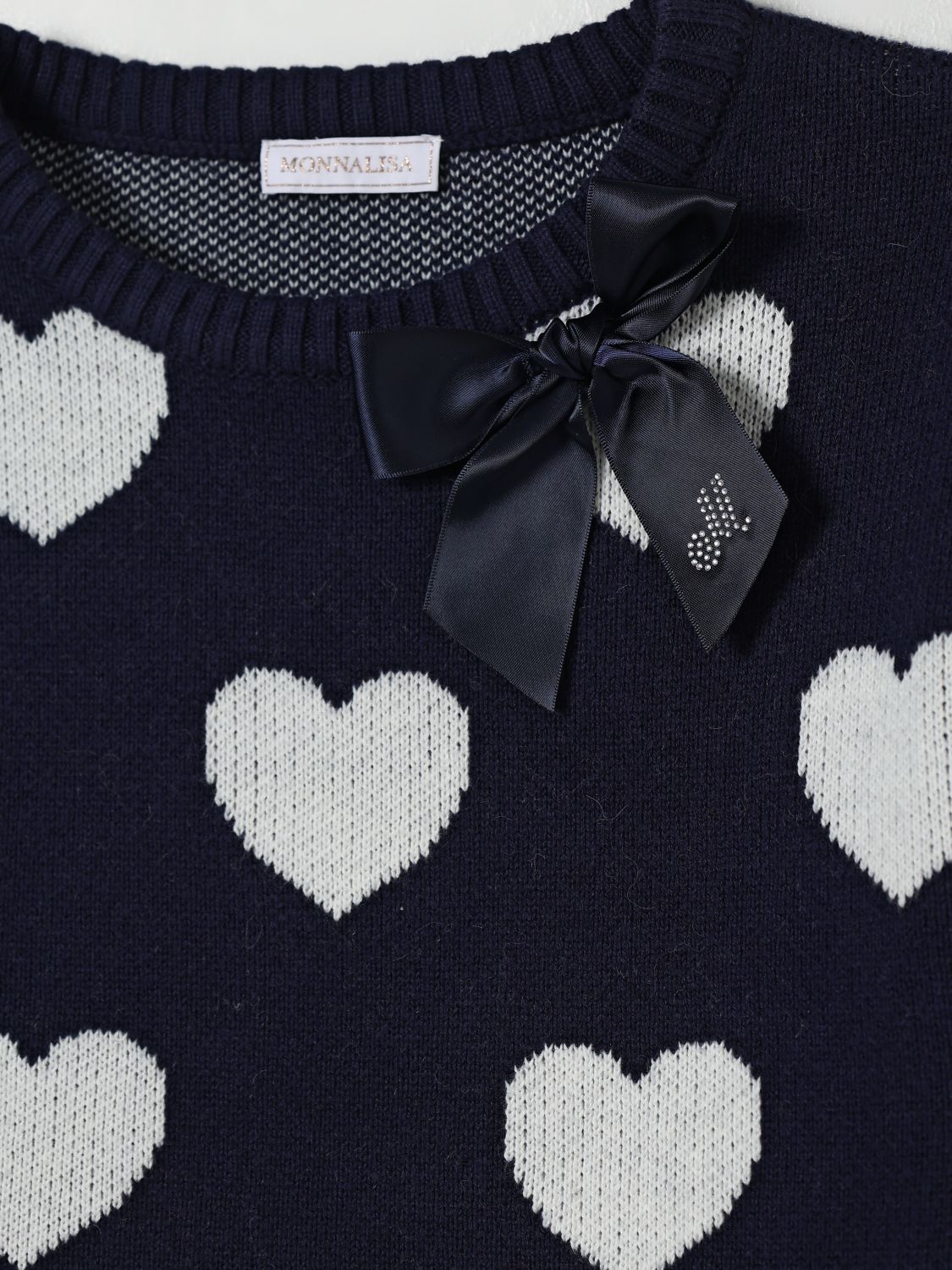 Heart-patterned sweater - Blue