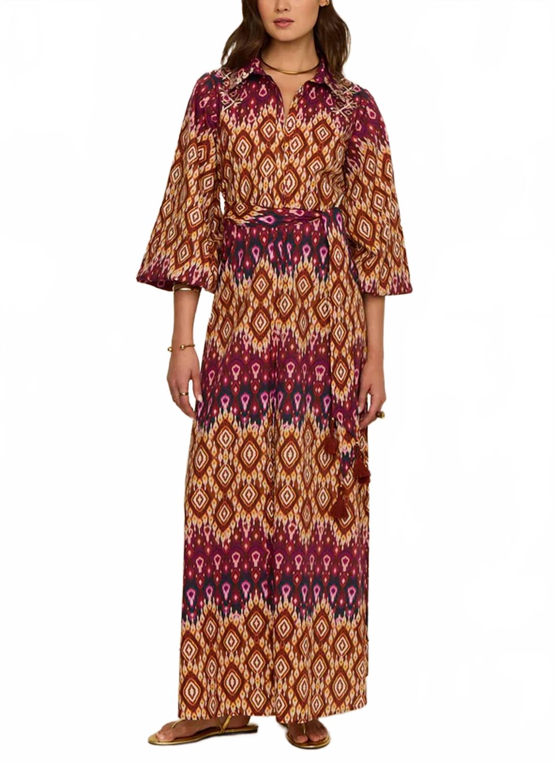 Daisy Maxi Dress In Ikat Multi