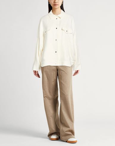 Woman Jacket White Size 6 Linen, Metallic fiber, Polyamide