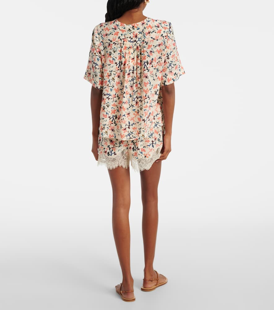 Calla floral silk top