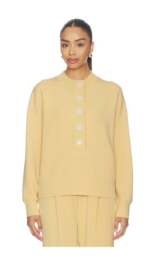 Varley Reena Button Front Sweater in Yellow. XS. Also in S