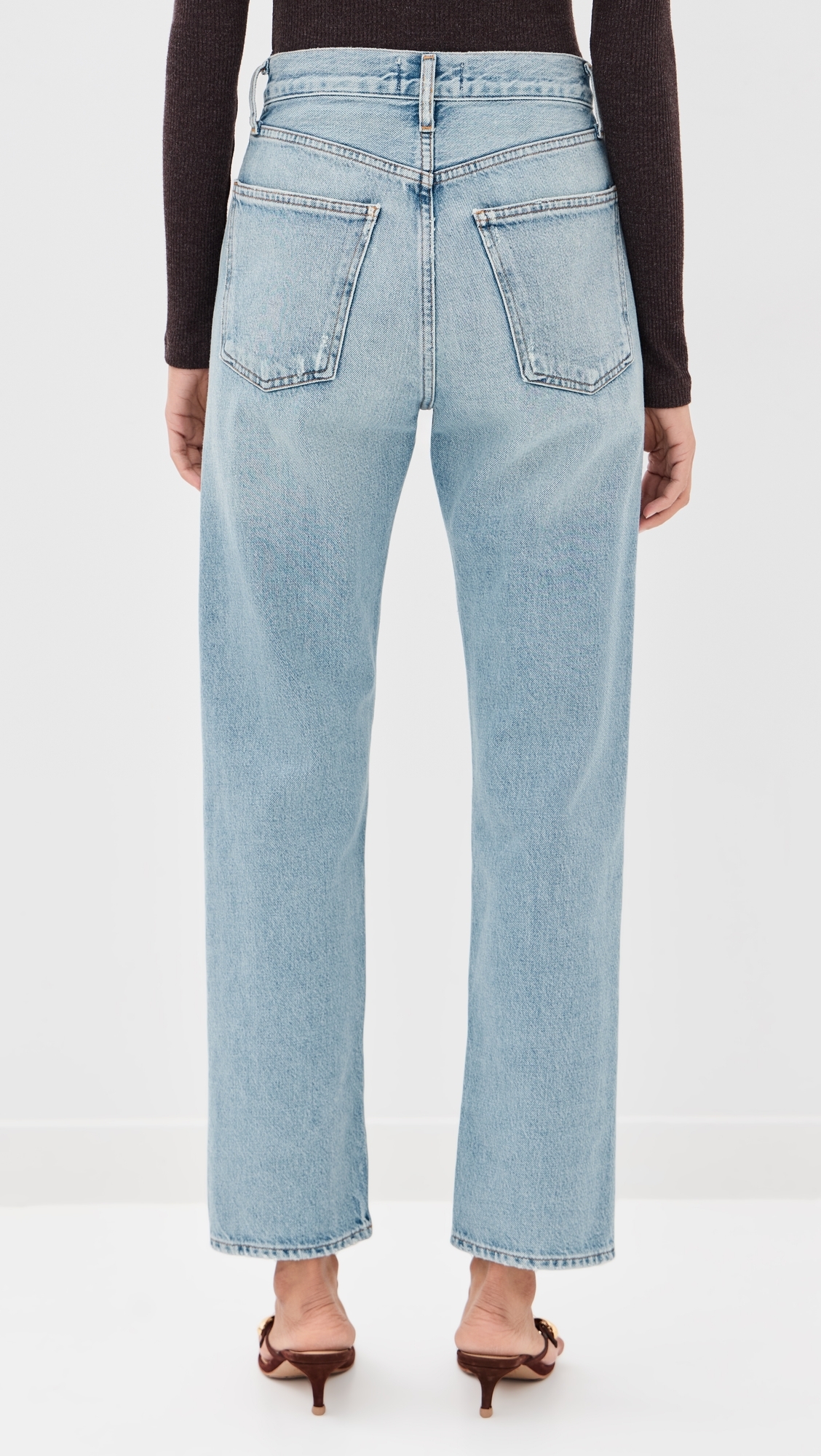 90s Pinch Waist High Rise Straight Jeans Addition