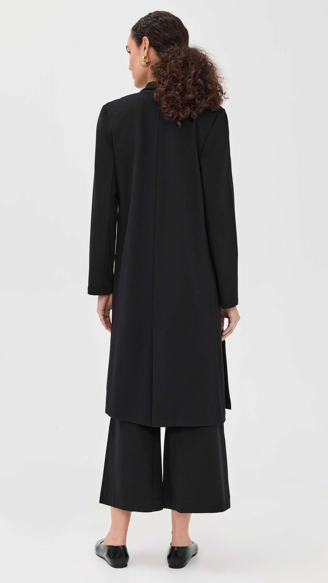 Ponte Knit Smoking Jacket Black