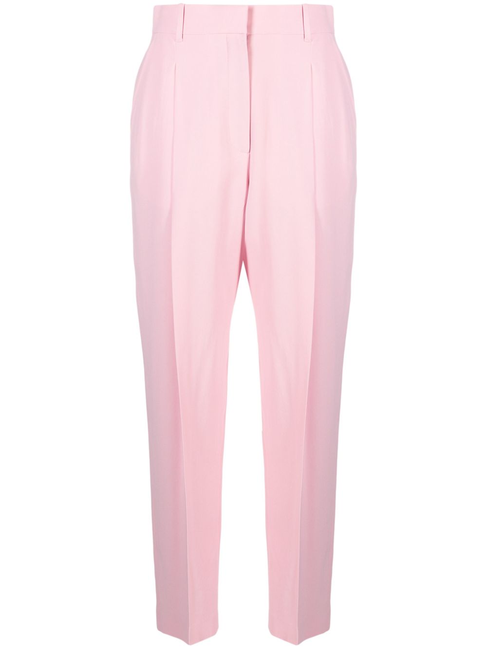 Pleated high-rise tailored trousers - Pink