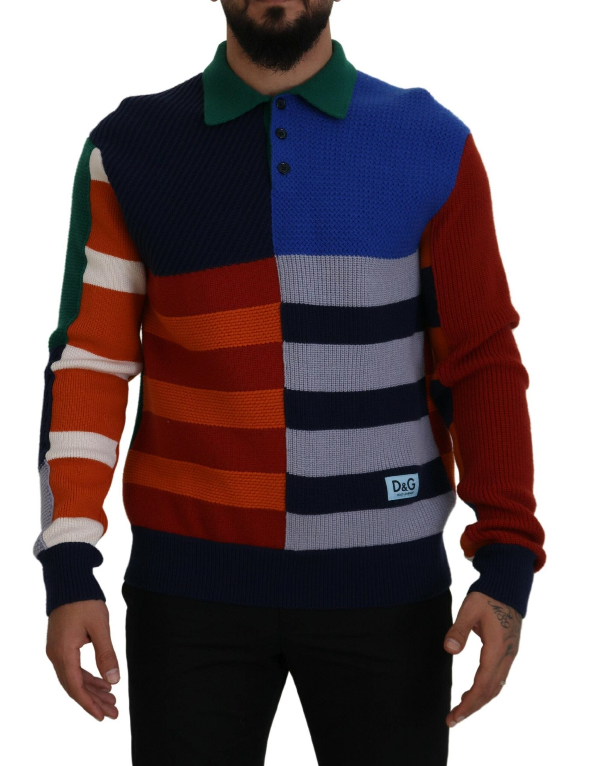 Striped Virgin Wool Sweater — Multicolor